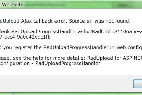 Steps To Fix Raduploadprogresshandler Not Found