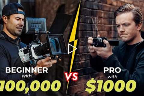 Beginner with $100,000 FILM Gear vs PRO with $1000 DSLR