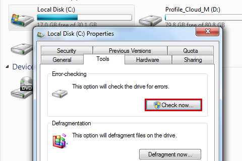 Solution To Check Disk In Windows 7