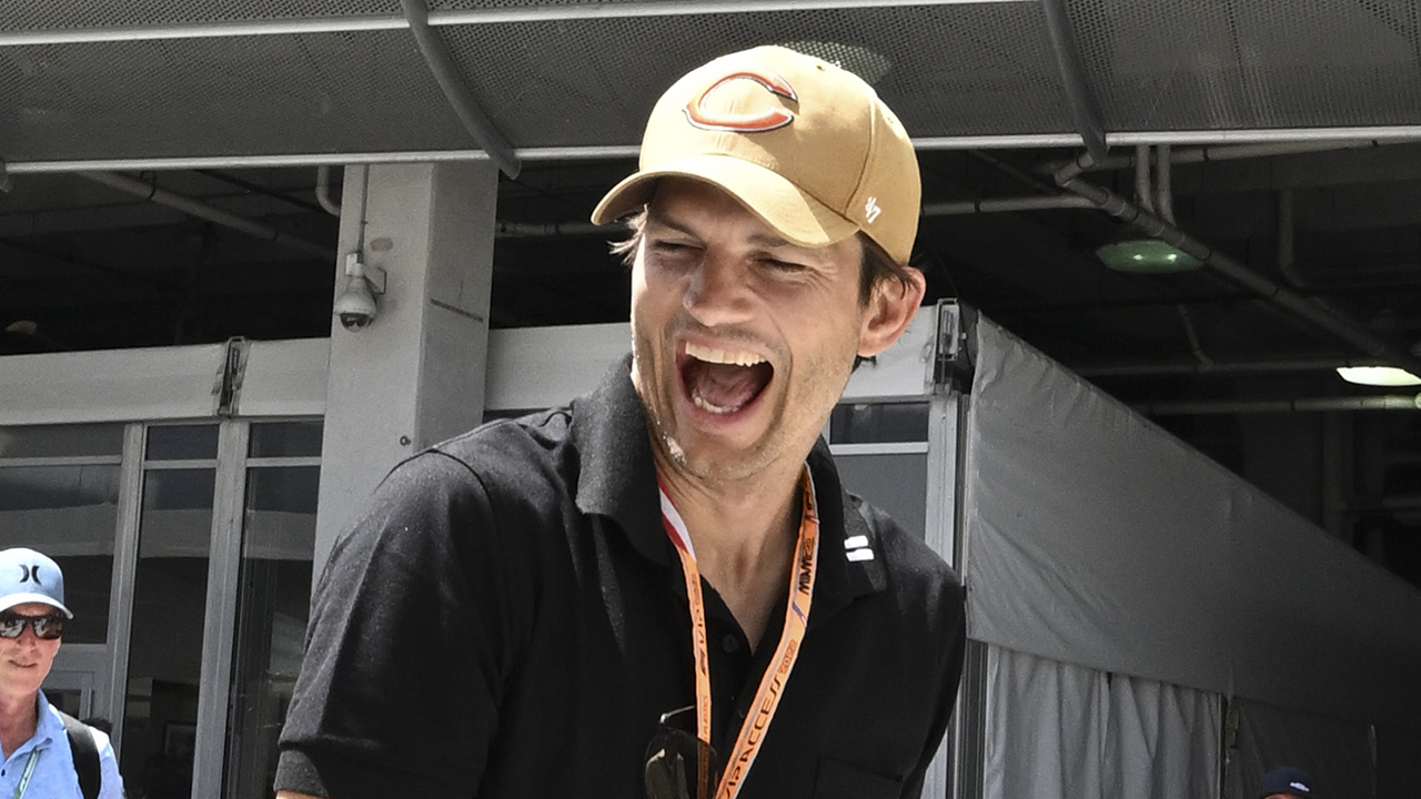 IndyCar driver takes Ashton Kutcher for a 140 mph thrill ride and doesn’t know who he is