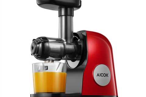 AICOK Sluggish Masticating juicer Extractor, Chilly Press Juicer Machine, Quiet Motor, Reverse..