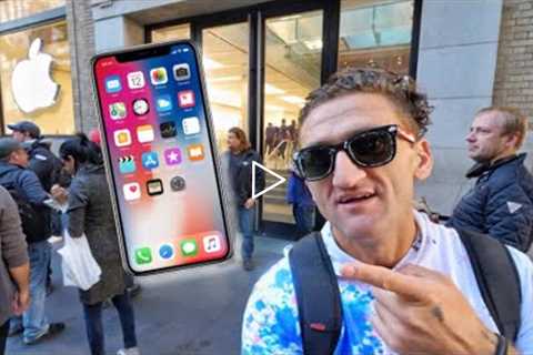 iPhone X - FIRST IN NYC TO GET - slept on the streets for 5 days