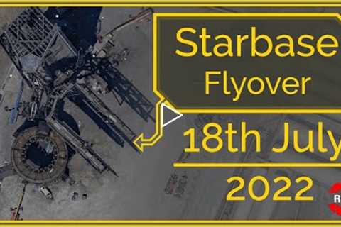 SpaceX Starbase, Tx Flyover July 18, 2022