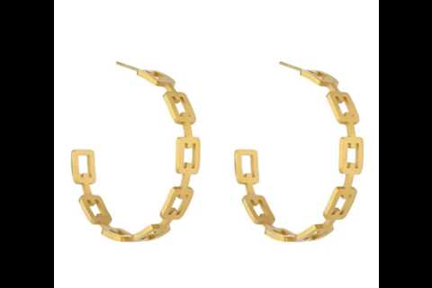 Giant Gold Hoop Earrings for $65