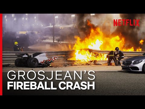 Grosjean's Insane Fireball Crash | Formula 1: Drive To Survive S3