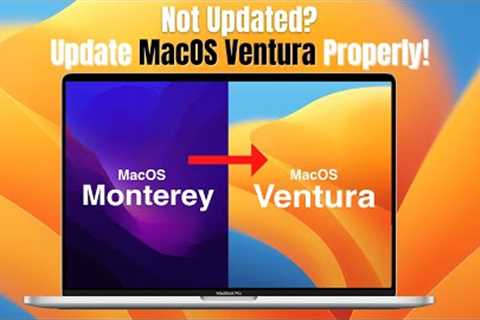 Update macOS Ventura 13 Properly - Installing Failed Fixed!