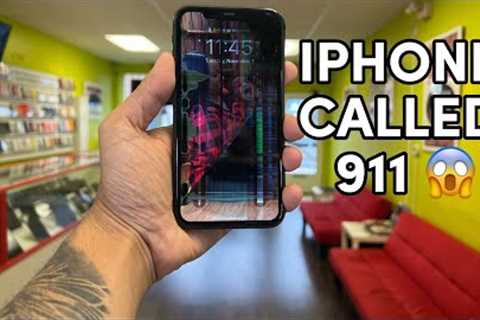 Cracked iPhone started calling 911 😰I can’t believe this happened 😱 #asmr #apple #iphone #911