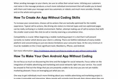 How To Create An App Without Coding Skills?