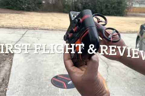 AERO DRONE SHARPER IMAGE REVIEW AND FIRST FLIGHT