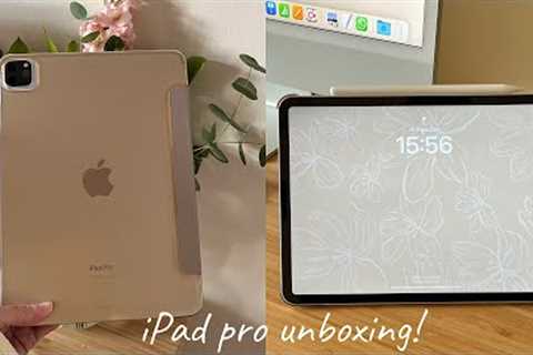 iPad Pro 2022 unboxing! + apple pencil 2 & accessories  🍢