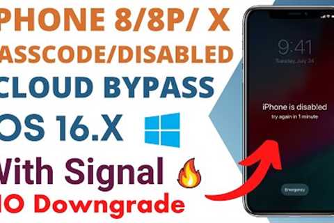 iPhone X iOS 16 Unlock Disabled/Passcode iCloud Bypass With Signal No Downgrade Unlocktool 2023