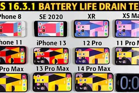 iPhone Battery Life Test in 2023 | 8,SE 2020,XR,XS Max,11,13,12 Pro,11 PM vs 12 PM vs 13 PM vs 14 PM