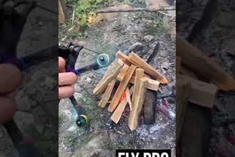 Starting a fire with a fpv racing drone!