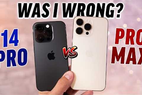 iPhone 14 Pro vs 14 Pro Max: Real Differences after 2 weeks!