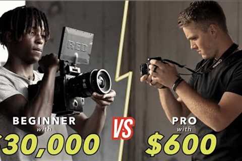 Beginner with $30,000 RED vs PRO with $600 DSLR