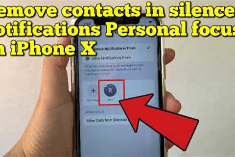How to remove contacts in silence notifications personal focus on iPhone X