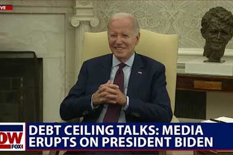 Media screams at Biden to speak as US default worries continue | LiveNOW from FOX