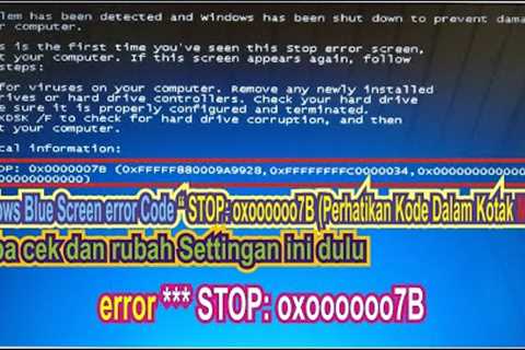Repair Windows 7 Blue screen, #tips #trik, cara perbaiki windows error blue screen