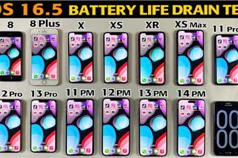 iPhone 8 To iPhone 14 Pro Max Battery Life Drain Test in 2023 - Every iPhone Battery Test iOS 16..