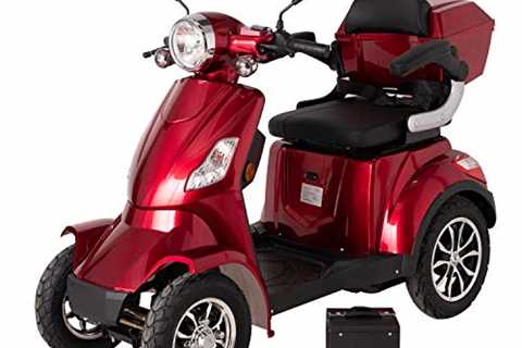 Red Electric Mobility Scooter with Lithium Battery