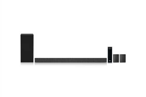 LG SP7R 7.1 Channel Excessive Res Audio Sound Bar with Rear Speaker Equipment (Refurbished) for $344