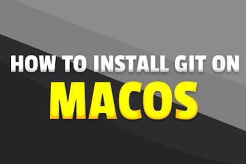 How To Install Git on macOS |Install Git on MacOS (Macbook M1, M1 Max, M1 Pro, M2) 2023