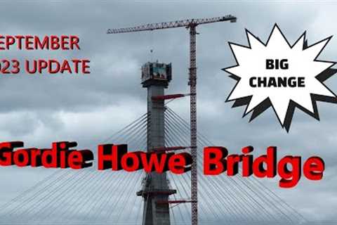 Gordie Howe Bridge - Sept 2023 Update - narrated by Bob Jones