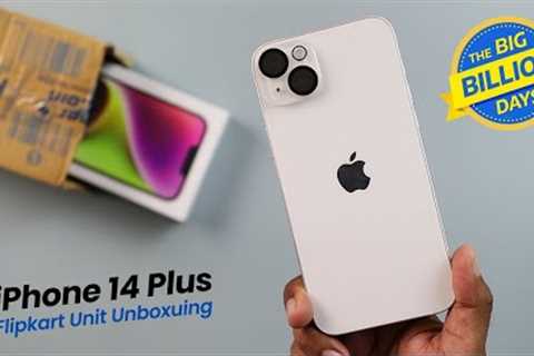 iPhone 14 Plus Unboxing Flipkart Big Billion Days Sale Unit ₹58,000