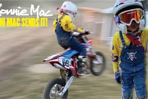 Mini Mac SENDS IT!  Official Athlete for Ronnie Mac 69 and Screamin Eagle
