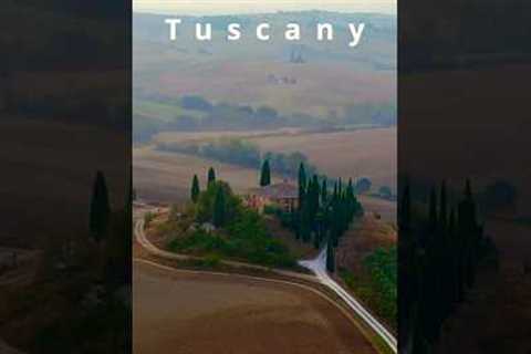 🏡 good morning from tuscany italy; drone aerial view atmos #travelvideo #dronevideo #aerialfootage