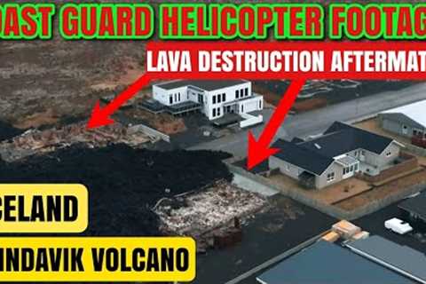 The Aftermath Of The Grindavik Eruption! Eruption Still Going! Coast Guard Aerial Footage!Jan15,2024