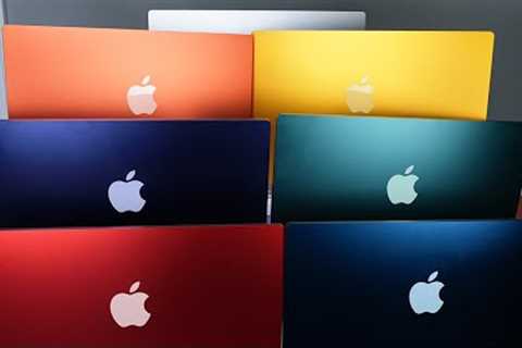 iMac in All Colors: Blue, Orange, Yellow, Purple, Silver, Pink & Green