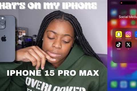 WHAT''S ON MY IPHONE 15 PRO MAX BLUE TITANIUM (IOS 17) @KeyaaLife