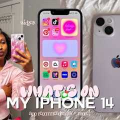 WHATS ON MY IPHONE 14 *updated* | iOS 17, widgets, app recommendations etc!