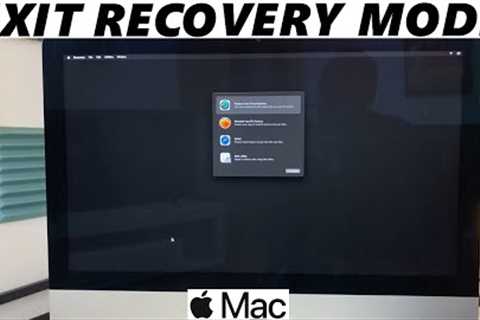 How To Get Out Of Recovery Mode On Mac