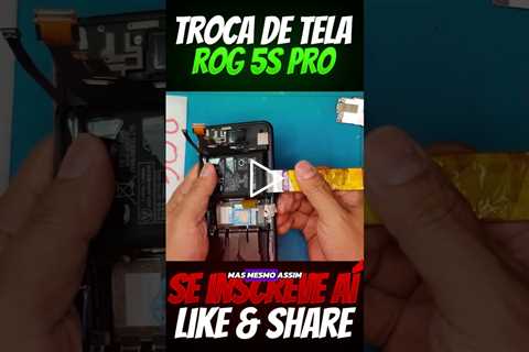 Meu Celular Ficou com a Tela preta! Só Reiniciando e não liga | Troca de Tela Asus Rog Phone 5s Pro