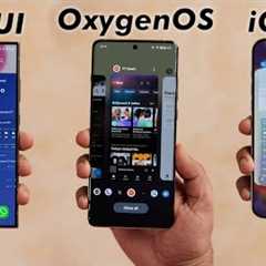 One UI 6.1 vs OxygenOS 14 vs iOS 18 - Which Has Better & Smooth Animations?