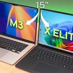 15 Surface Laptop 7 X Elite vs 15 MacBook Air M3