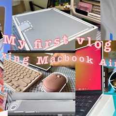 MacBook Air M3(2024) Midnight blue 13 inch (1TB) Unboxing + iPad mini 6 new cover + Accessories