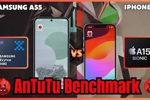 Samsung Galaxy A55 vs iPhone 14 Antutu Comparison | Exynos 1480 vs Apple A15