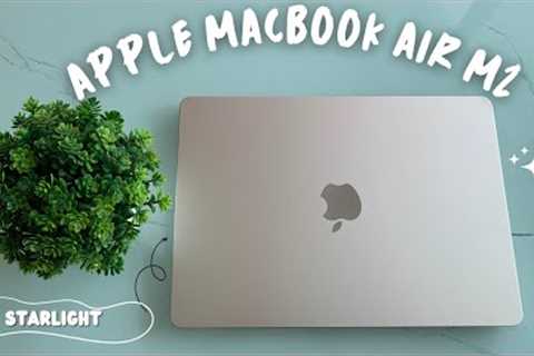 MacBook Air M2 Unboxing 📦 | Apple Macbook Air M2 13 inch Unboxing 2024 - Starlight 💻✨