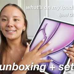 IPAD UNBOXING + SETUP! - what’s on my ipad 2024 💜