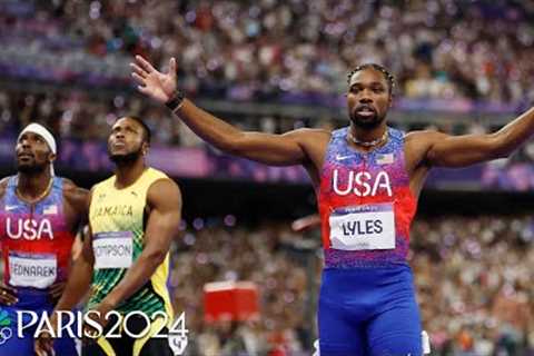 Noah Lyles wins 100m in a PHOTO FINISH you have to see to believe | Paris Olympics | NBC Sports