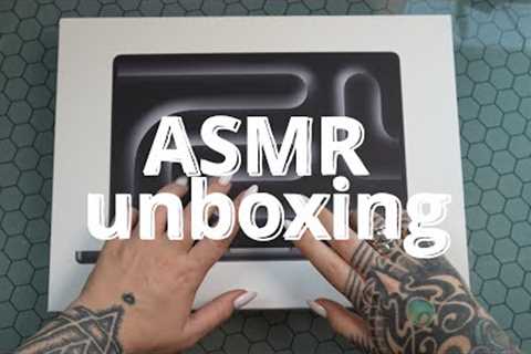 ASMR unboxing M4 MacBook Pro 14 laptop
