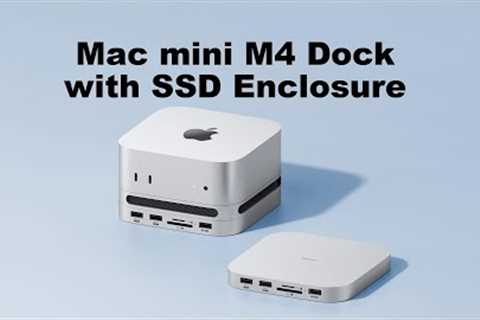 Hagibis Mac mini M4 Docking Station with M.2 SSD Enclosure & Dustproof Stand