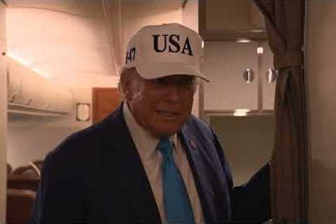 President Trump Gaggles with the Press on Air Force One, June 6, 2025