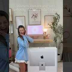 unboxing the apple studio display!! DREAM desk setup series pt 1! #techunboxing #macstudio