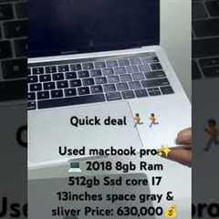 deal🏃🏾Used macbook pro 2018 8gb Ram 512gb Ssd core I7 13inches space gray & sliver Price: 610,..