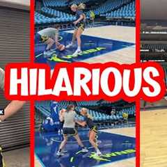 Caitlin Clark Hilariously Steals The Ball From Lexie Hull After Her Halfcourt Shot Celebration 😂