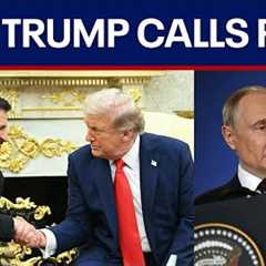 President Trump breaks from White House meeting with Ukraine''s Zelenskyy to call Russia''s Putin
